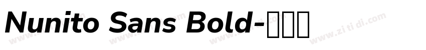 Nunito Sans Bold字体转换